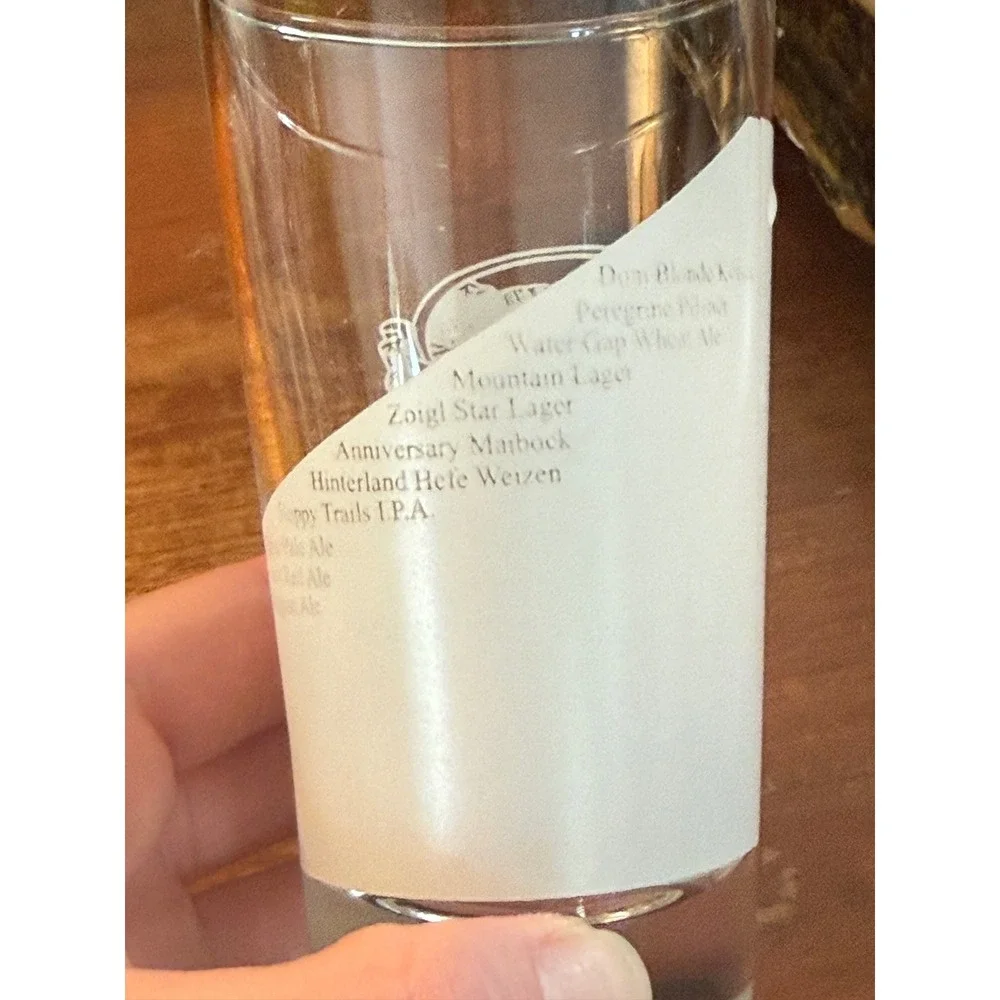 Appalachian Brewing Co Harrisburg PA Beer Taster Sampler Glass 4 Inch White Logo